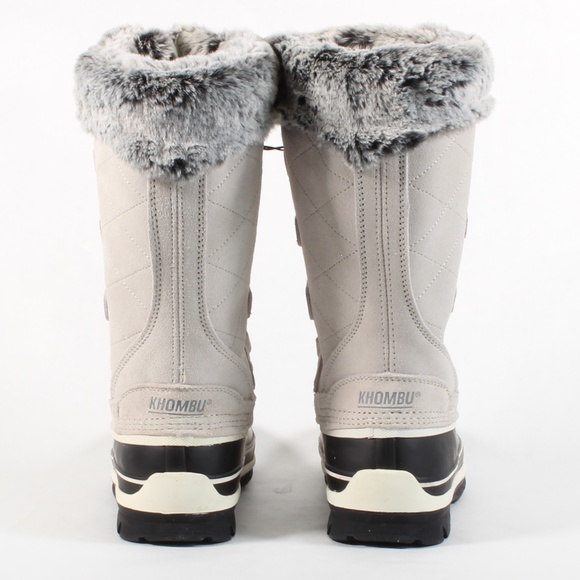 Khombu Women's Leather Winter Snow Duck Boots NEW - Picture 6 of 8